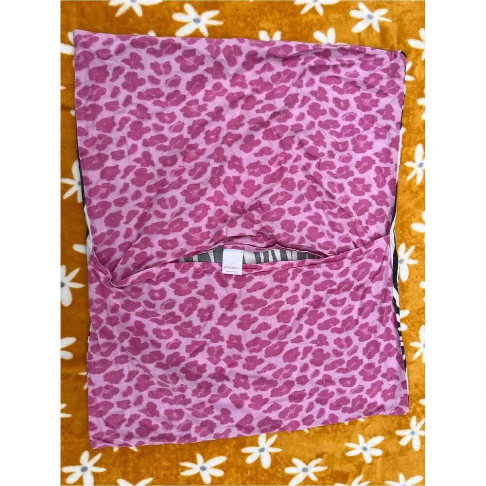Almost Vintage Zebra Print Pink Leopard Print Shams Standard Pillowcases Y2k